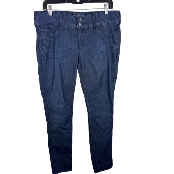 Habitual Denim - Habitual Dark Wash Mid Rise Skinny Lightweight Jeans‎ Made In USA Size 30